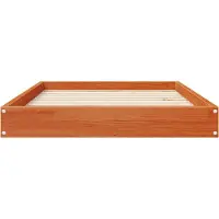 vidaXL Hundebett Wachsbraun 92 x 64 x 9 cm Massivholz Kiefer