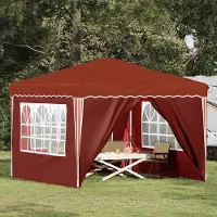 Prolenta Maison Exclusive - Pop-up Partyzelt 288 x 288 x 245 cm Terrakotta Oxford-Stoff