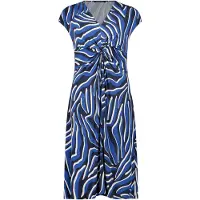 Betty Barclay Jerseykleid "Jerseykleid mit Raffung", Damen, Gr. 42, EURO, blau (blau, blau), Obermaterial: 95% Viskose CV. 5% Elasthan EL., Kleider Jerseykleid