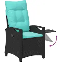 vidaXL Verstellbarer Gartenstuhl 56 x 60 x 112 cm Stahl