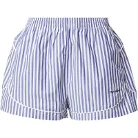 Calvin Klein Graphic Poplin Sleep Bottom Penny Stripe Blue River Fog Größe: M | Unterhosen Outlet | Damen | Blau