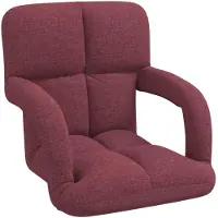 vidaXL Eleganten-Stil Verstellbarer Bodensessel 1 pc - Wohnzimmerstuhl - Liegestuhl bis 150kg - Weinrot 58x62x58 cm Stoff - Fernseh- & Relaxsessel - Möbel26