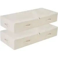 OEM Aufbewahrungsboxen Set 2 Stück, 100 cm, Beige, waschbar