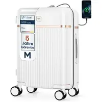 4FLY Hartschalen-Reisekoffer »Lumina« M - 37 L weiß, 37x54x23 cm