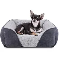 OEM Kleines wasbares Hundebett, weich, antirutsch, 51x48x15cm, Plüschsofa