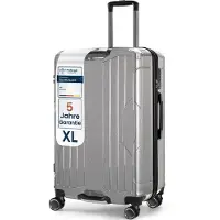 4FLY Aluminium-Rahmen Hartschalen Reisekoffer XL 77 cm (103L) aus PC+ABS – mit TSA-Schloss, 4 Spinner-Doppelrollen, Reisegepäck