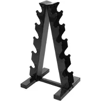 StarTech.com Hantelständer - A‑Rahmen 5‑stufig - Für 5 Paare - Max. 100 kg - Robuster Stahl - Nicht klappbar - Schwarz