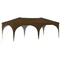 Syfax Pop-up Partyzelt 575 x 288 x 245 cm Taupe Oxford-Stoff