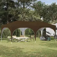 PUEAZU Pop-up Partyzelt 575 x 288 x 245 cm Taupe Oxford-Stoff - Pavillons & Partyzelte &27099