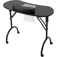 StarTech.com Maniküretisch - Klappbarer Nageltisch - Arbeitsfläche 90 x 40 cm - Integrierter Nagelstaubabsauger 5,5 W - 220–240 V EU-Stecker - Tragkraft 30 kg - Schwarz