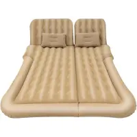 StarTech.com Auto Luftmatratze - SUV Rücksitzbett - Zusammenklappbar - Mit Luftpumpe - Mit 2 aufblasbaren Kissen - Max. 300 kg - Beige
