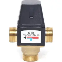 StarTech.com Thermostatisches Mischventil - T-Stück DN20 G-Gewinde - Messing - Für Fußbodenheizung & Trinkwarmwasser - Temperatur 35–60 °C