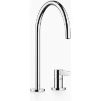 Dornbracht TARA ULTRA Zweilochbatterie mit Einzelrosetten, Ausladung 241mm, 32815875-00, Farbe: Chrom
