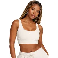 Nike Sportswear Chill Damen Terry-Crop-Top Tank-Top mit Swoosh-Logo Sport-Shirt Baumwoll-Shirt FN2832-104 Beige