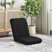 vidaXL Bodenstuhl Schwarz 50 x 73 x 60 cm Stoff - Fernseh- & Relaxsessel DE1184