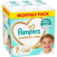 Pampers Premium Care Size 7 Diapers 120 Count