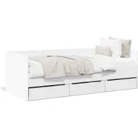 vidaXL Tagesbett mit Schubladen ohne Matratze Weiß 90x200 cm
