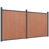vidaXL Zaunelement Braun 353x186 cm WPC