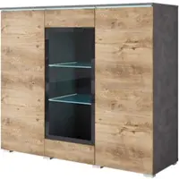 P&b Highboard Vera Anthrazit/Kastanieneichefarben