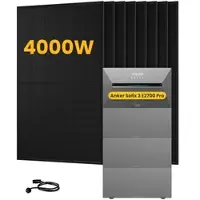 Anker SOLIX Solarbank 3 E2700 Pro, mit 8 x 500 Bifaziale Solarmodule, by Powerness - 10.8kWh / ohne Zubehör / Standardversand