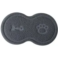 OEM Antislipmat, waterbak en anti-braakmiddel, gemakkelijk schoon te maken, 1 stuk, grijs, voor honden