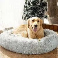 OEM Kuschelbett für kleine bis große Hunde - weich und bequem - imitierter Pelz - waschbar - XS-XL