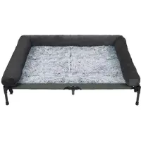 OEM Hochbeet für Hunde - Außenliege - Erhöhter Komfort - Kühler & Bequemer - Hochbeet für Hunde mit Mesh & Plüsch - Stabiles Metallgestell - Abnehmbare Kissen - Für Innen & Außen - Größe L - 90x70x28cm