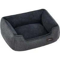 OEM Hundebett - Tierbett - Gedeckte Matratze - Imitat-Leder - Plüsch-Füllung - Antislip-Material - 60 cm x 50 cm x 21 cm