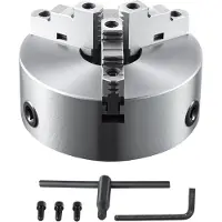 Zerbaco Drehbankfutter K11-200 200mm Dreibackenfutter HT300-Material 3 Backenfutter Spannbereich 4–200mm 3-Backen, 20Cr, ≥53HRC φ65mm Bohrung Spannfutter Drechselbank Selbstzentrierend