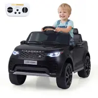 Costway 12V lizenziertes Land Rover Discovery Kinder-Aufsitzauto mit Federung, LED-Scheinwerfern, Hupe, Musik&kabelloser Verbindung für Kinder 3+