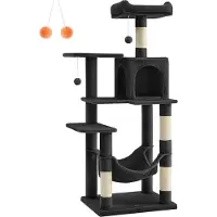 OEM Katzenklettergerüst - Klettergerüst - Katzenspielplatz - Plüsch Sisal - 55cm x 45cm x 143cm
