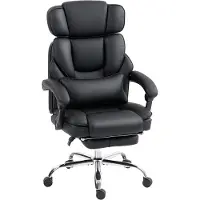HOMCOM Bürostuhl Ergonomischer Schreibtischstuhl mit Lendenwirbelstütze Schwarz