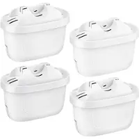 Fokelyi 4er-Pack Filterkartuschen, kompatibel mit dem Maxtra Mava Elemaris XL Wasserfilterkrug, 3-stufige Filtration