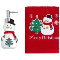 Timstor Handtuch & Seifenspender Snowman Geschenkset