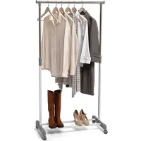 OEM Mobiele kledingstang met wielen, zwart, metaal