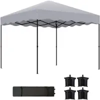 Outsunny Pavillon ca.3x3m, wasserabweisend Stabil Winterfest Pop-up Faltpavillon