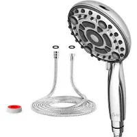 Famanu Handbrause 6,8 L/min mit 6 Strahlarten - Hochdruck und Wassersparend