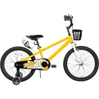 Bolt Kinderfahrrad 50 cm – 5–12 Jahre – mit leuchtenden Stützrädern & DIY Stickern – Orange