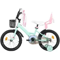 Bolt Kinderfahrrad 36 cm – Jungen & Mädchen 3–12 Jahre – Mit leuchtenden Stützrädern – Lila