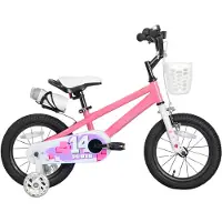 Bolt Kinderfahrrad 35 cm – 3–5 Jahre – Mit leuchtenden Stützrädern – Lila Mädchen & Jungen Fahrrad