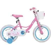 Bolt Kinderfahrrad 46 cm – Mädchen Fahrrad 7–9 Jahre – Mit Stützrädern, Handbremse & Korb – Rosa