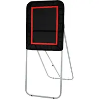 Sweiko zusammenklappbarer Lacrosse-Rebounder für den Hinterhof, 90 x 120 cm großes Volleyball-Rücksprungnetz, Pitchback-Throwback-Baseball-Softball-Return-Trainingsschirm, verstellbarer Winkel, Schießü