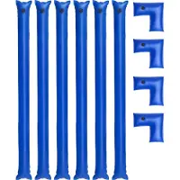 Vevor Wassersäcke-Set, 6er-Pack 2,4 m Beschwerungssäcke & 4 Wassersäcke mit Eckausführung, 0,4 mm dicker PVC-Sack mit auslaufsicherem Ventil, zur Befestigung von Poolabdeckungen im Winter