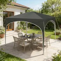 SUCCESS COURIER Stilvoller Gartenpavillon – Outdoor Gazebo mit Dachschutz für Hinterhof, Veranda, Party & Garten (nur Pavillon, ohne Seitenwände)