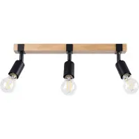 Licht-Erlebnisse Strahler Metall E27 verstellbar Natur Schwarz 3-flammig länglich Skandinavisch Spot Lampe