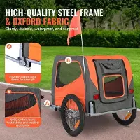 OEM Hauskatzenfahrradanhänger - Fahrradwagen für Haustiere - Hundefahrradanhänger Einbaufähigkeit - 137x73x90 cm - Hundewagen Klappbar - kleiner und größerer Hund - Rot/Schwarz