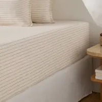 La redoute interieurs Spannbettlaken Linot Rayé Aus Vorgewaschenem Leinen, Steg 30 Cm