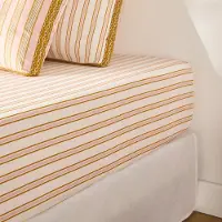 La redoute interieurs Fixleintuch Alison Aus Baumwollperkal, Steghöhe 30 Cm, Gestreift