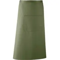 Premier Workwear Hüftschürze lang 'Colours' Bistro-Schürze PR158 olive (ca. pantone 378) 90 x 80 cm