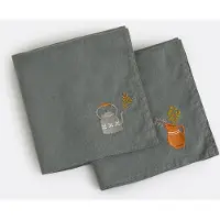 La redoute interieurs 2er Set Bestickte Servietten Lison Aus Gewaschenem Leinen